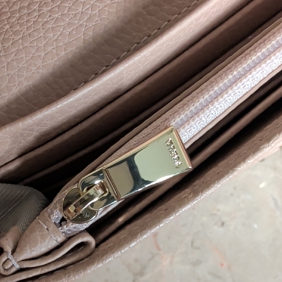 Furla Blush Leather Wallet with Gold Buckle - Picture 7 of 11